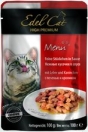 EdelKat 100 гр./Эдель Кет консервы в фольге для кошек печень и кролик