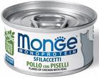 Monge Cat Monoprotein 80 гр./Монж консервы для кошек хлопья из курицы с горошком