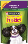 Friskies 85 гр./Консервы  для взрослых собак c говядиной с ягненком