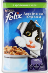 Felix 85 гр./Феликс консервы в фольге для кошек кролик в желе