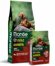 Monge Dog PFB BWlid GRAN FREE беззерновой корм из мяса ягненка д/собак всех пород  15 кг.