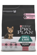 Pro Plan Puppy Small & Mini Sensitive Skin 3 кг./Проплан сухой корм для щенков мелких и мини пород с лососем и рисом