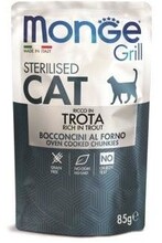 Monge Cat Grill Pouch 85 гр./Монж паучи для стерилизованных кошек итальянская форель