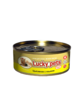 Lucky pets//Лаки петс консервы для собак с цыпленком и языком 100 г