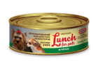 Lunch for pets  100 гр./Консервы для собак Ягненок кусочки в желе