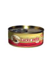 Lucky pets//Лаки петс консервы для собак с телятиной и цыпленком 100 г