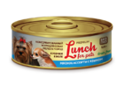 Lunch for pets  100 гр./Консервы для собак Мясное ассорти с языком кусочки в желе