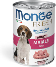 Monge Dog Fresh Chunks in Loaf 400 гр./Монж консервы для собак мясной рулет свинина