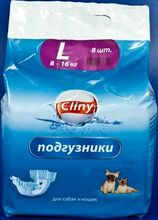 Cliny//подгузники для собак и кошек L 8-16кг 8шт