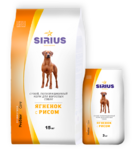 SIRIUS 3 кг./Сириус сухой корм для собак Ягненок с рисом