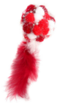 Petpark игрушка для кошек Мяч Пон-Пон с перьями 24 см красный