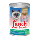 Lunch for pets Premium 400 гр./Консервы для кошек Мясное ассорти с языком в желе