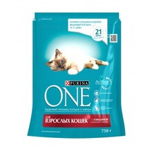 One Adult 750 гр./Ван Сухой корм для взрослых кошек  говядина и пшеница
