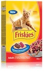 Friskies Adult 400 гр./Фрискис сухой корм для взрослых кошек с мясом,печенью и курицей
