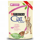 Cat Chow 85 гр./Кет Чау паучи для котят с ягнёнком и кабачками в соусе