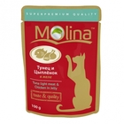 Molina 100 гр./Молина Влажный корм (пауч) для кошек Тунец и цыпленок в желе