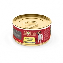 Molina 80 гр./Молина Консервы в желе для собак Цыпленок