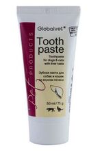Globalvet Toothpaste//Глобал-вет Зубная паста для собак и кошек со вкусом Печени 50 мл