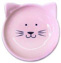 КерамикАрт блюдце керамическое Мордочка кошки 150 мл, розовая