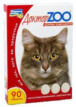 Доктор ЗОО//витамины для кошек здоровье кожи и шерсти 90 таб.