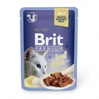 Brit Premium 85 гр./Брит премиум Влажный корм для кошек Кусочки из филе говядины в желе