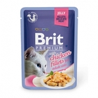 Brit Premium 85 гр./Брит премиум Влажный корм для кошек Кусочки из куриного филе в желе
