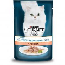 Gourmet Perle 85гр./Гурме Перл консервы в фольге для кошек мини филе лосось