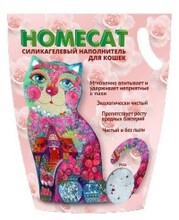 HOMECAT 7,6 л./Хоум Кэт наполнитель силикагелевый с ароматом розы