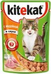 Kitekat85 гр./Китекет консервы в фольге для кошек с индейкой в соусе