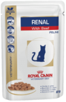 Royal Canin Renal 85 гр./Роял канин консервы Диета для взрослых кошек с хронической почечной недостаточностью с говядиной