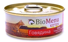 BioMenu KITTEN 100 гр./БиоМеню консервы для котят паштет с говядиной