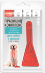 Празицид-комплекс капли на холку д/собак и щенков 20-40кг против блох, клещей и гельминтов 4мл