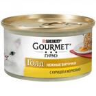 Gourmet Gold 85 гр./Гурме Голд Нежные Биточки консервы для кошек с курицей и морковью
