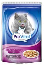 PreVital 100 гр./Превитал консервы для кошекс кроликом и индейкой  в желе