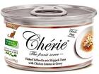 Cherie Flaked Yellowfin mix Skipjack Tuna with Chicken Entrees in Gravy 80 гр./Консервы для кошек хлопья тунца с кусочками курицы в подливке