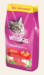 Whiskas 5 кг./Вискас сухой корм для кошек Вкусные подушечки с паштетом  Аппетитное ассорти с говядиной, кроликом и ягненком