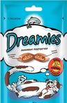 Dreamies 60 гр./Дримисиз лакомые подушечки для кошек с лососем