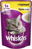 Whiskas 85 гр./Вискас консервы в фольге для кошек крем-суп с курицей