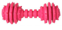 HOMEPET/Игрушка для собак гантель с колокольчиком DENTAL розовая TPR 12 см/Х020/