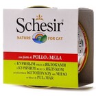 Schesir 75 гр./Шезир консервы для кошек Цыпленок+Яблоко