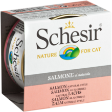 Schesir 85 гр./Шезир консервы для кошек лосось в собственном соку