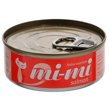 Mi-Mi Salmon//Ми-ми консервы для кошек и котят с лососем 80 г