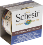 Schesir 85 гр./Шезир консервы для кошек тунец натуральный со снетками