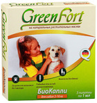 Green Fort//КаплиБио для собак от 2 до 10 кг от блох и клещей 3 шт*1 мл