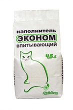 Uniclean 4,5 л./Юниклин Эконом Натуральный минеральный впитывающий гигиенический наполнитель для кошачьих туалетов