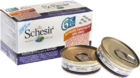 Schesir 50гр.*6 гр./Шезир консервы для кошек набор тунец с филе говядины