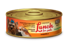 Lunch for pets  100 гр./Консервы для собак рубленное мясо с индейкой