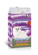 Pussy Cat 4,5 л./Пуси-Кет наполнитель комкующийся фиолетовый для кошек
