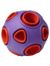 HOMEPET SILVER SERIES Ф 7,5 см игрушка для собак мяч двухцветный фиолетово-красный каучук (78979)