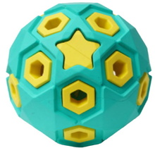HOMEPET SILVER SERIES Ф 8 см игрушка для собак мяч звездное небо бирюзово-желтый каучук (78986)